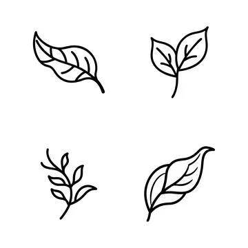 Leaf silhouettes Stock Illustration
