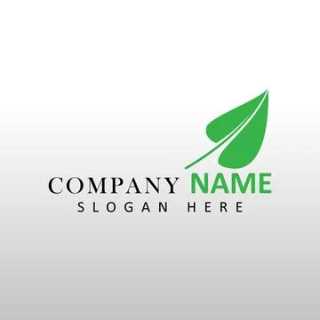 Leaf simple design logo Stock Illustration