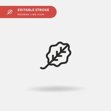 Leaf Simple vector icon. Illustration symbol design template for web mobile U Illustrazione stock