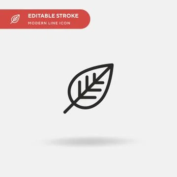 Leaf Simple vector icon. Illustration symbol design template for web mobile U Stock Illustration