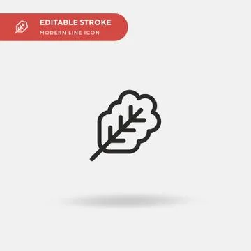 Leaf Simple vector icon. Illustration symbol design template for web mobile U 스톡 일러스트