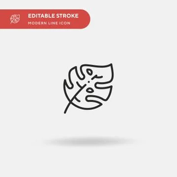 Leaf Simple vector icon. Illustration symbol design template for web mobile U Stock Illustration
