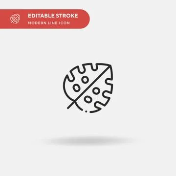Leaf Simple vector icon. Illustration symbol design template for web mobile U Illustrazione stock