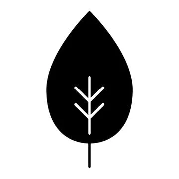 Leaf solid icon. Simple leaf vector illustration isolated on white. Abstract Illustrazione stock