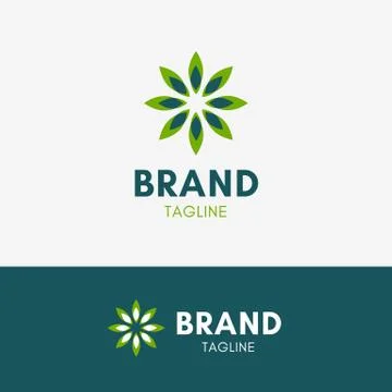 Leaf Spa Harmony Logo Stock Illustration