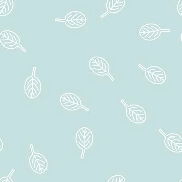 Leaf spinach line seamless pattern Stockillustratie