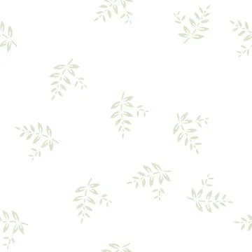 Leaf spring glyph seamless pattern Illustrazione stock