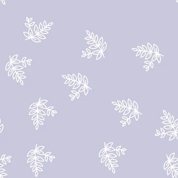 Leaf spring line seamless pattern Stock Illustration