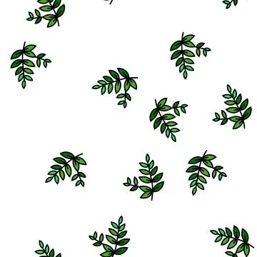 Leaf spring vector seamless pattern Stock Illustration