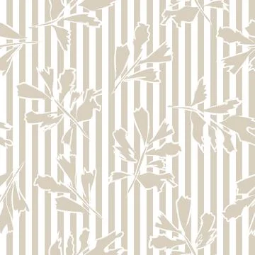 Leaf Striped Seamless Pattern Design 스톡 일러스트