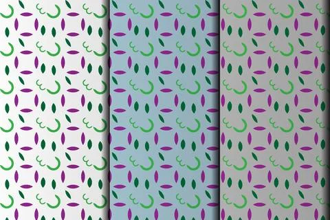 Leaf style vector eps seamless pattern design template. Stock Illustration