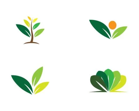 Leaf symbol vector icon Stock Illustration