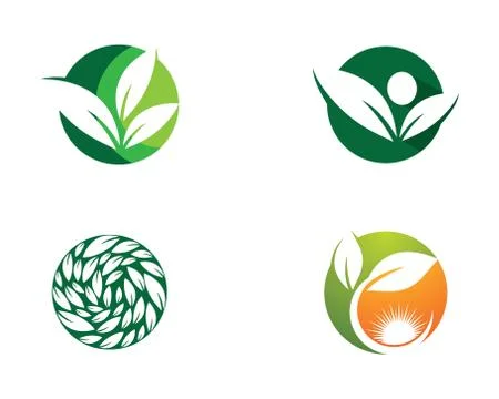 Leaf symbol vector icon Stock Illustration