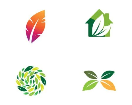 Leaf symbol vector icon Stock Illustration