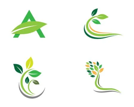 Leaf symbol vector icon Stock Illustration