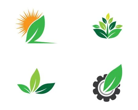 Leaf symbol vector icon Stock Illustration