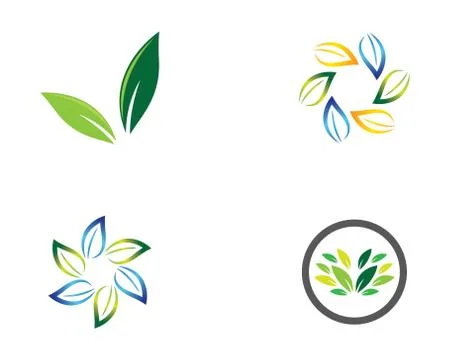 Leaf symbol vector icon Stock Illustration
