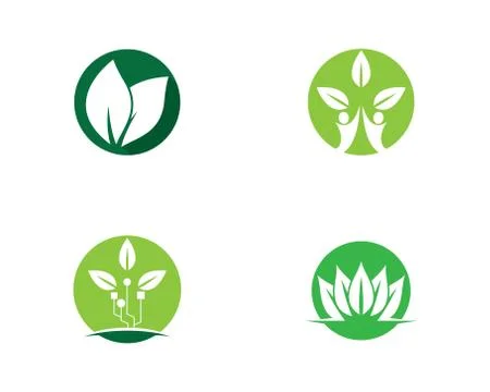 Leaf symbol vector icon illustration Illustrazione stock