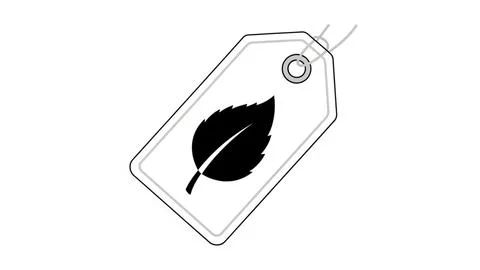 Leaf tag design Stock Illustration