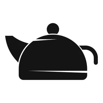 Leaf tea pot icon simple vector. Hot drink 스톡 일러스트