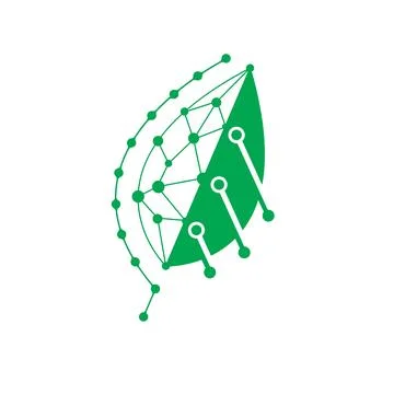 Leaf technology icon vector illustration design template イラスト素材