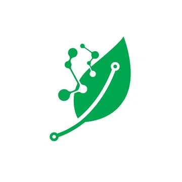 Leaf technology icon vector illustration design template イラスト素材