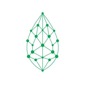 Leaf technology icon vector illustration design template Stock Illustration