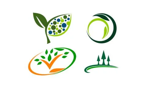 Leaf Template Vector Set Ilustración de archivo