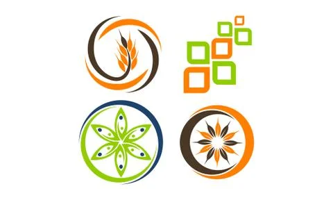 Leaf Template Vector Set Ilustración de archivo