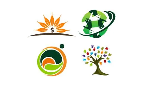 Leaf Template Vector Set Ilustración de archivo