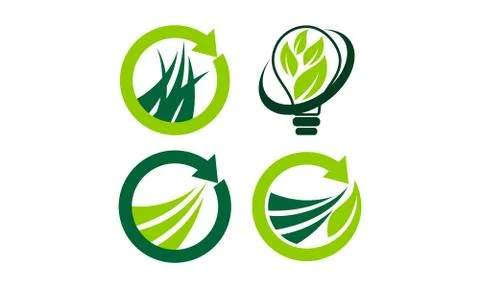 Leaf Template Vector Set Ilustración de archivo