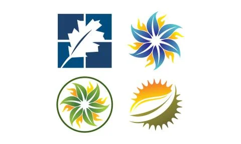 Leaf Template Vector Set Stock-Illustration