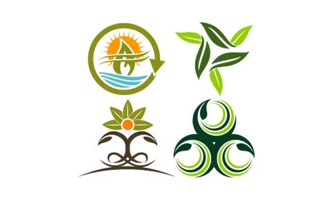 Leaf Template Vector Set Stock-Illustration