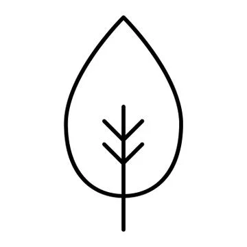 Leaf thin line icon. Simple leaf vector illustration isolated on white. Abstract 스톡 일러스트