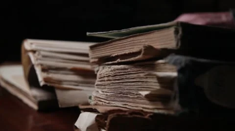 Leaf through old books Stock Footage 49071149