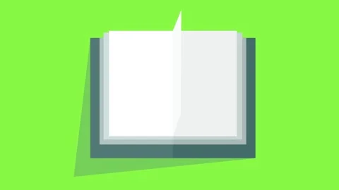 Leaf through a tome. Minimalist animated illustration of an book opening wi.. Stock Footage 270686916