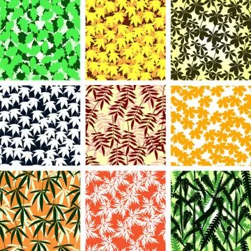 Leaf tiles Stock Illustration