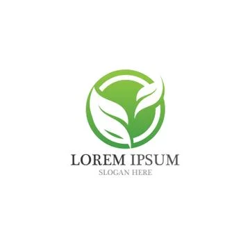 Leaf tree go green logo and symbol vector Illustrazione stock