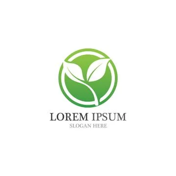 Leaf tree go green logo and symbol vector Stock Illustration