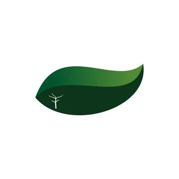 Leaf tree logo Stock Illustration