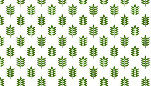 Leaf tree seamless pattern with christmas trees wallpaper background. Winte.. イラスト素材
