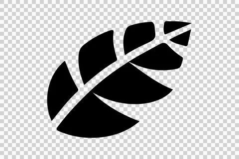 Leaf vector black silhouette object Ilustração Stock