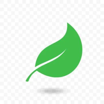 Leaf vector green icon for vegan, bio eco design Stock Illustration