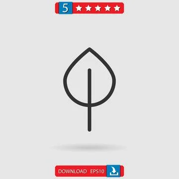 Leaf vector icon Stock Illustration