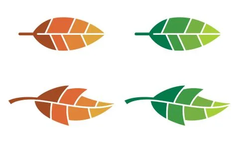 Leaf Vector Logos Stock Illustration