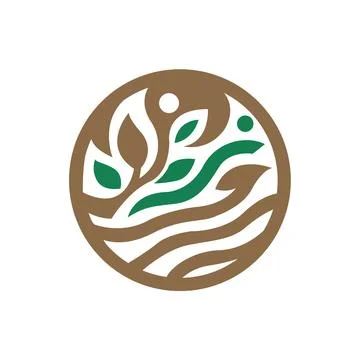 Leaf vector minimalist geometric logo design Stock Illustration