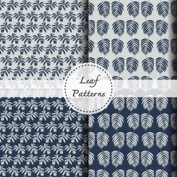 Leaf vector pattern, background Illustrazione stock