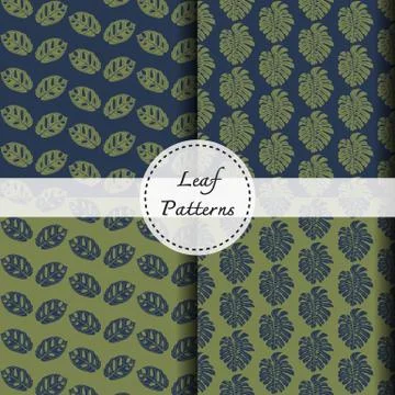 Leaf vector pattern, background Stock Illustration