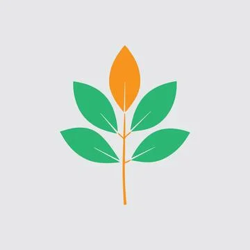 Leaf vector style silhouette with white background, illustration Stock Illustration