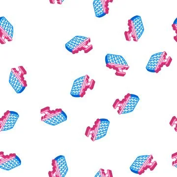 Leaf washer isometric icon seamless pattern 스톡 일러스트